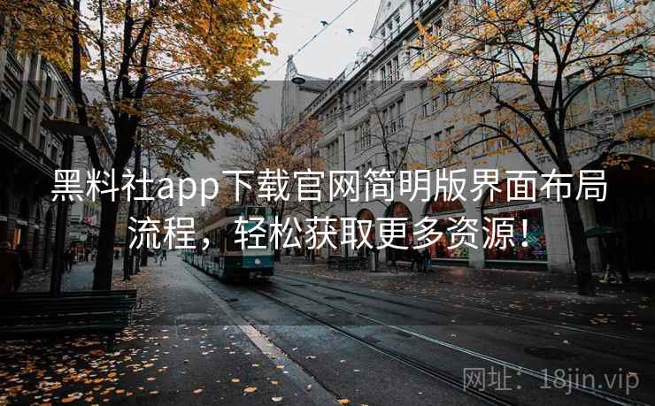 黑料社app下载官网简明版界面布局流程，轻松获取更多资源！